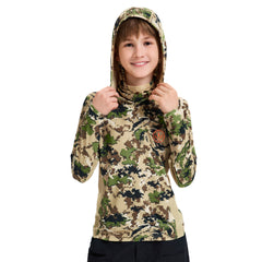 Youth UPF 50+ Hunting Hoodie Shirt with Neck Gaiter FS02Y