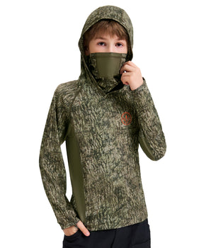 Youth UPF 50+ Hunting Hoodie Shirt with Neck Gaiter FS02Y