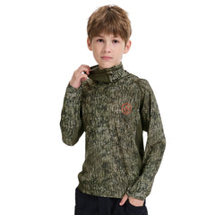 Youth UPF 50+ Hunting Hoodie Shirt with Neck Gaiter FS02Y