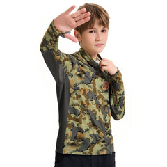 Youth UPF 50+ Hunting Hoodie Shirt with Neck Gaiter FS02Y