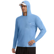 M’s UPF 50+ Long Sleeve Fishing Hoodie Shirts with Pocket FS34M