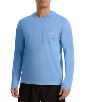 M’s UPF 50+ Long Sleeve Fishing Hoodie Shirts with Pocket FS34M