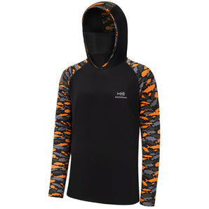 M’s UPF 50+ Camo Sleeve Hoodie Shirt with Neck Gaiter