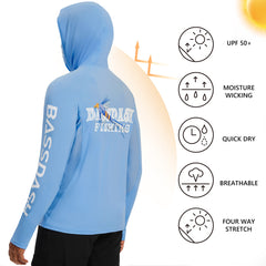 Men’s UPF 50+ Graphic Hoodie with Mask FS47M
