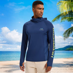 Men’s UPF 50+ Graphic Hoodie with Mask FS47M