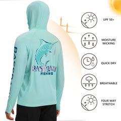 Men’s UPF 50+ Graphic Hoodie with Mask FS47M