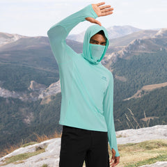 Men’s UPF 50+ Graphic Hoodie with Mask FS47M