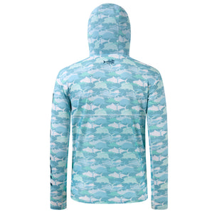 Men’s UPF 50+ Camo Fishing Hooded Shirts FS50M