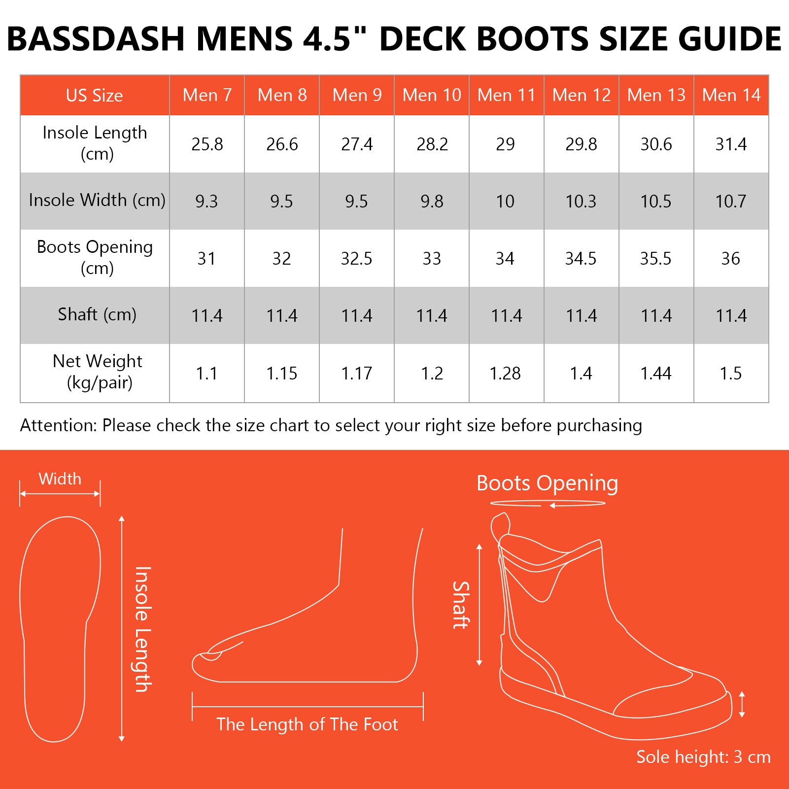 Men's 4.5inch Waterproof Deck Boots