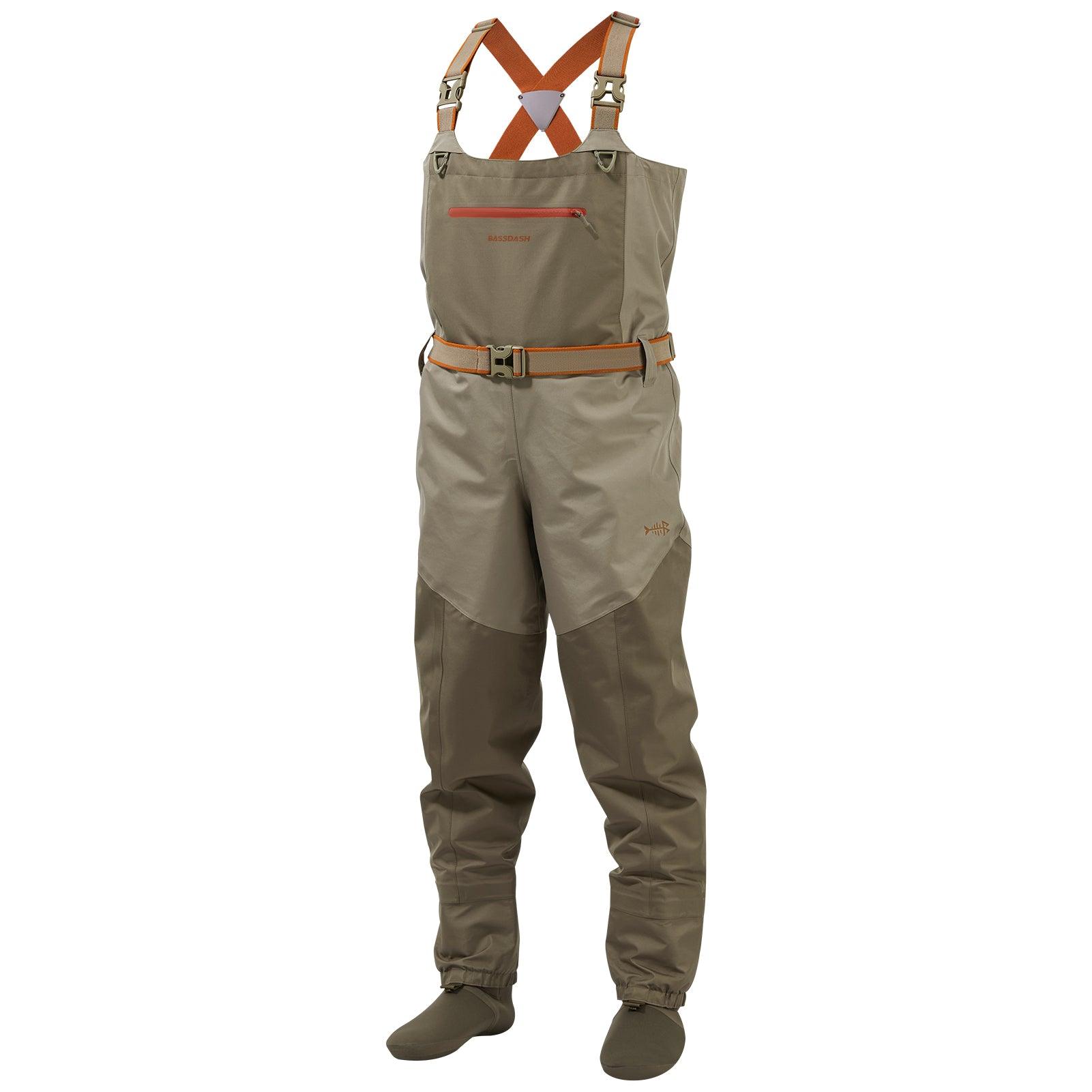IMMERSE Men’s Tan/Dun Chest Breathable Waders Stocking Foot - Bassdash