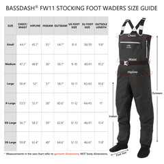 Men’s Breathable Chest Wader Stocking Foot FW11
