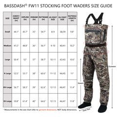 Men’s Breathable Chest Wader Stocking Foot FW11