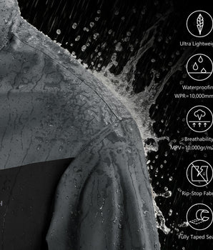 VORTEXIS Men’s Ultra Lightweight Waterproof Breathable Rain Jacket