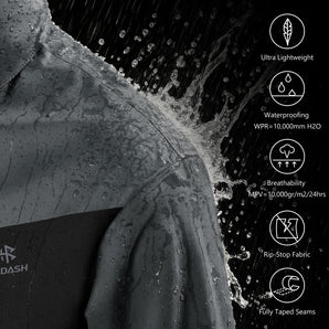 VORTEXIS Men’s Ultra Lightweight Waterproof Breathable Rain Jacket