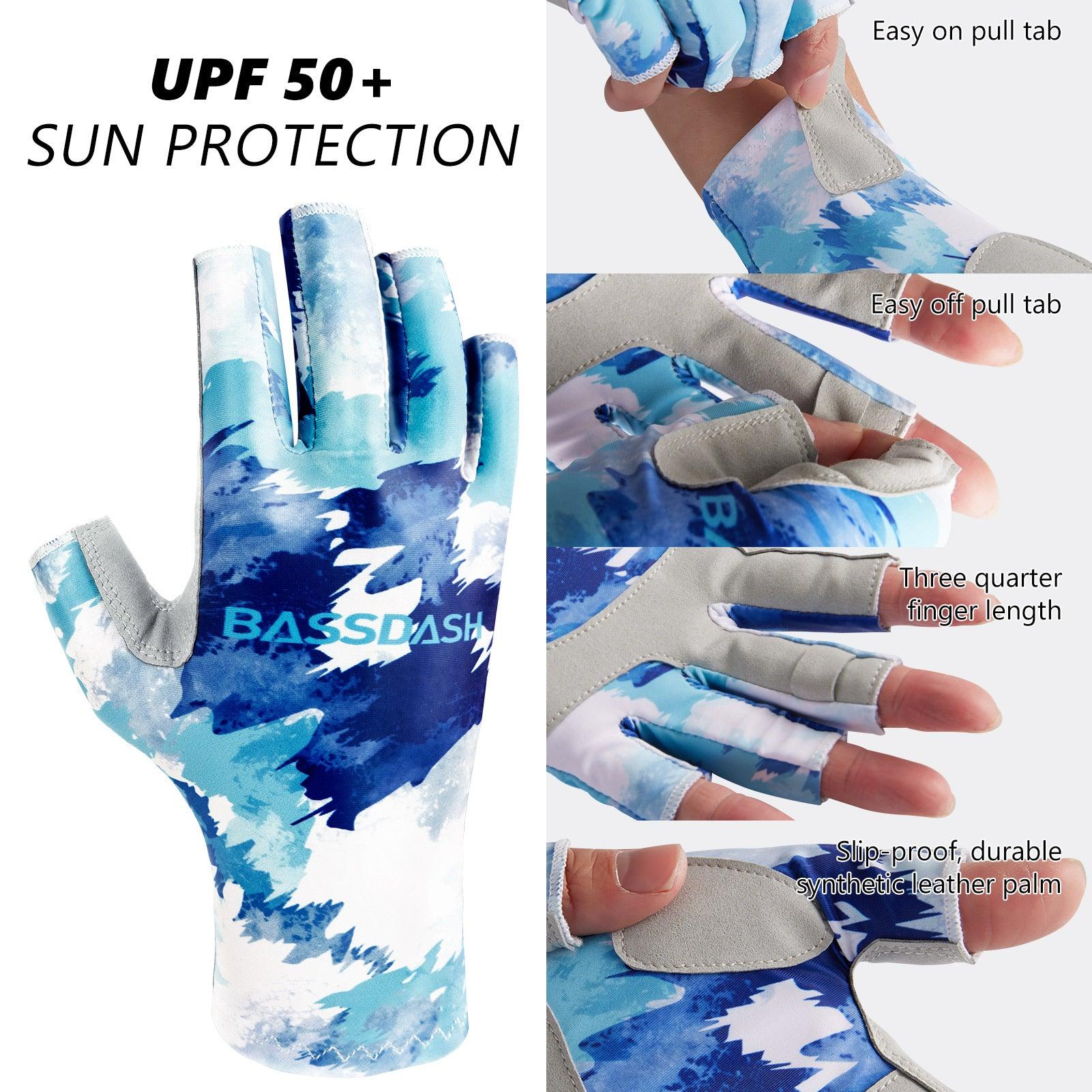 Factory Half Finger Non-Slip Customize UV Protected Fishing Gloves