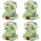 Kids’ Sun Protection Cartoon Print Neck Gaiter 4pcs/pack