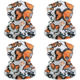 Kids’ Sun Protection Cartoon Print Neck Gaiter 4pcs/pack