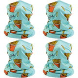 Kids’ Sun Protection Cartoon Print Neck Gaiter 4pcs/pack