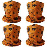 Kids’ Sun Protection Cartoon Print Neck Gaiter 4pcs/pack