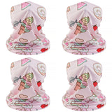 Kids’ Sun Protection Cartoon Print Neck Gaiter 4pcs/pack