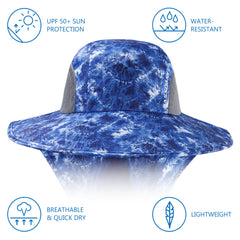 Unisex UPF 50+ Water Resistant Sun Hat with Neck Flap FH06