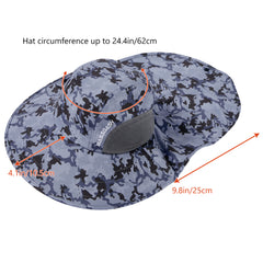 Unisex UPF 50+ Water Resistant Sun Hat with Neck Flap FH06