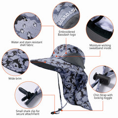 Unisex UPF 50+ Water Resistant Sun Hat with Neck Flap FH06