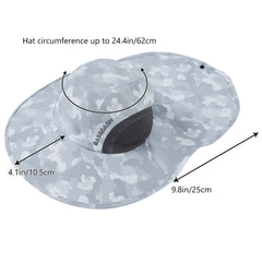Unisex UPF 50+ Water Resistant Sun Hat with Neck Flap FH06