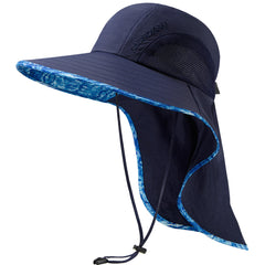 Unisex UPF 50+ Water Resistant Sun Hat with Neck Flap FH06