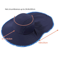 Unisex UPF 50+ Water Resistant Sun Hat with Neck Flap FH06