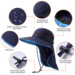 Unisex UPF 50+ Water Resistant Sun Hat with Neck Flap FH06