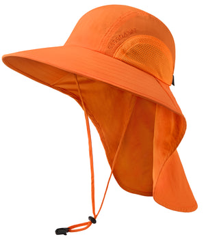 Unisex UPF 50+ Water Resistant Sun Hat with Neck Flap FH06