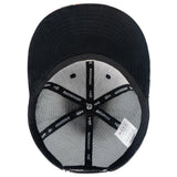 Unisex Flat Brim Trucker Cap - BlackTropical Flower5 - Bassdash