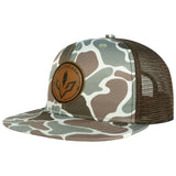 Unisex Flat Brim Trucker Cap - Block Camo1 - Bassdash