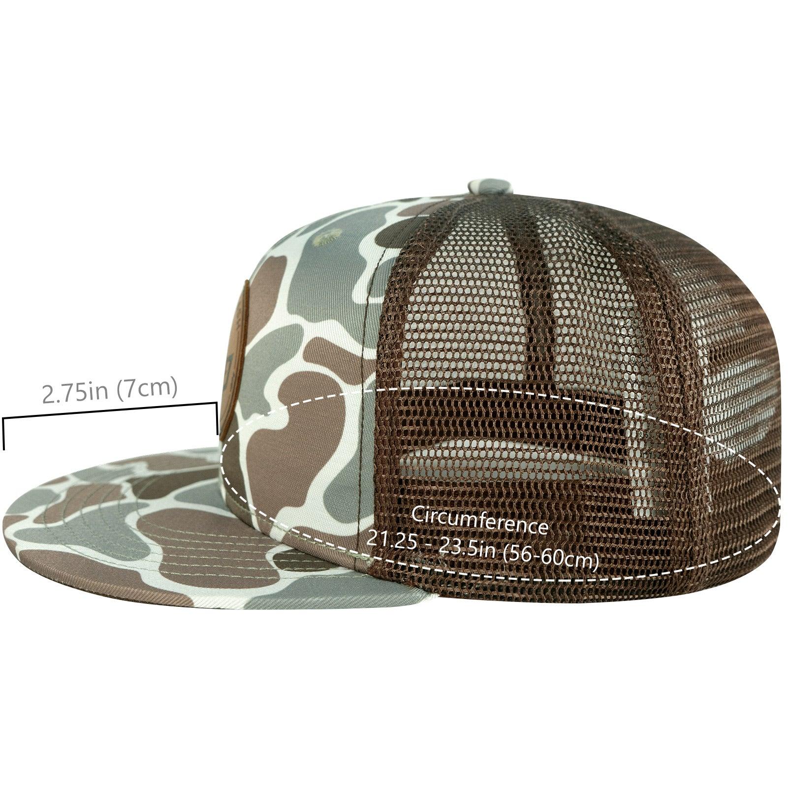 Unisex Flat Brim Trucker Cap - Block Camo3 - Bassdash