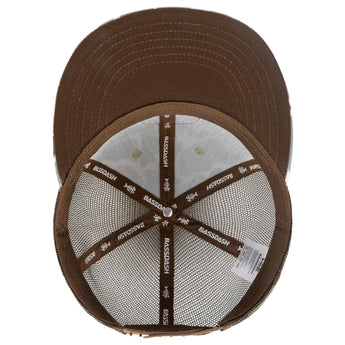 Unisex Flat Brim Trucker Cap - Block Camo5 - Bassdash