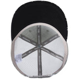 Unisex Flat Brim Trucker Cap - Heather Grey and Black5 - Bassdash