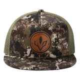 Unisex Flat Brim Trucker Cap - Grunge Camo2 - Bassdash