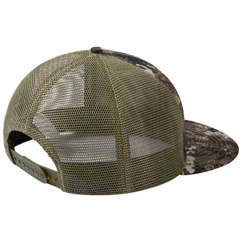 Unisex Flat Brim Trucker Cap - Grunge Camo4 - Bassdash