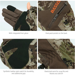 Men’s Insulated Mittens Winter Hunting Gloves HG04M