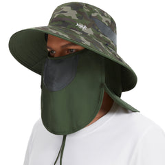 Unisex UPF 50+ Sun Hat with Face Cover & Neck Flap FH09