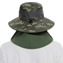 Unisex UPF 50+ Sun Hat with Face Cover & Neck Flap FH09