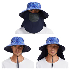 Unisex UPF 50+ Sun Hat with Face Cover & Neck Flap FH09