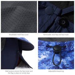 Unisex UPF 50+ Sun Hat with Face Cover & Neck Flap FH09