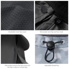 Unisex UPF 50+ Sun Hat with Face Cover & Neck Flap FH09