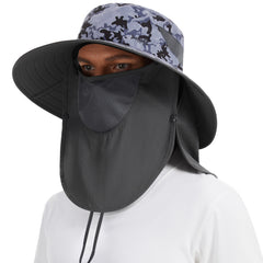 Unisex UPF 50+ Sun Hat with Face Cover & Neck Flap FH09
