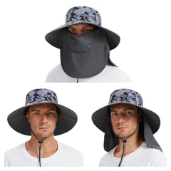 Unisex UPF 50+ Sun Hat with Face Cover & Neck Flap FH09