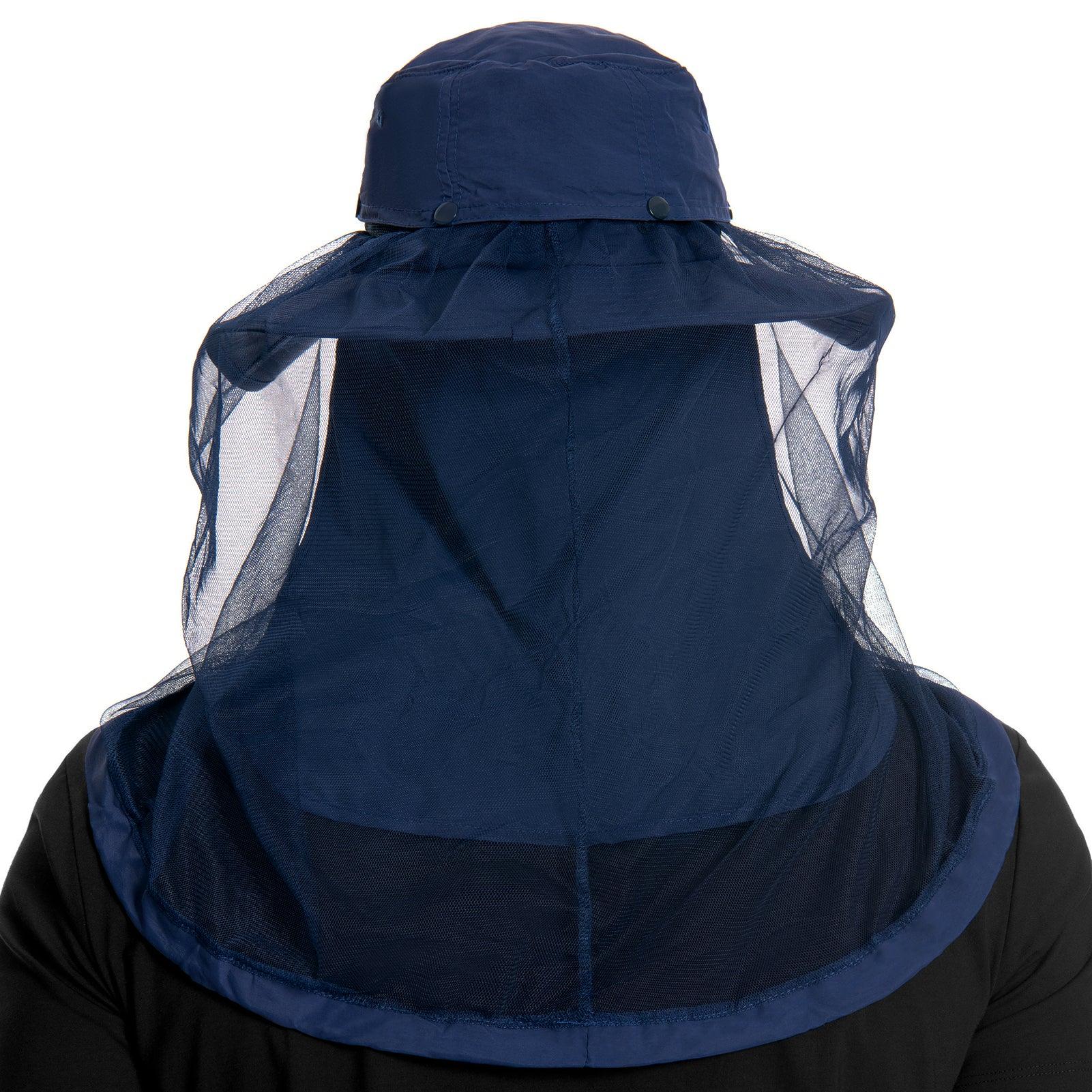 UPF 50+ Mosquito Sun Hat with Neck Flap - Bassdash
