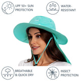 UPF 50+ Mosquito Sun Hat with Neck Flap - Bassdash