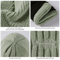 Fleece Lining Winter Knit Beanie - Bassdash